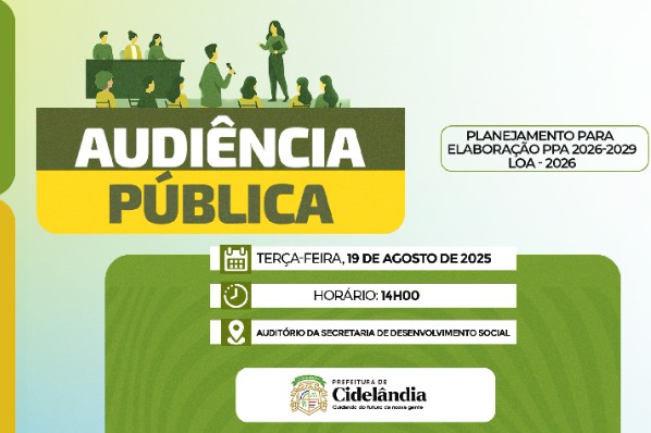 Secretaria de Administração e Finanças vai realizar Audiência Pública para Elaboração do PPA (2...