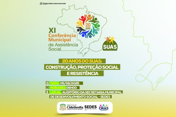 Cidelândia realizará a XI Conferência Municipal de Assistência Social