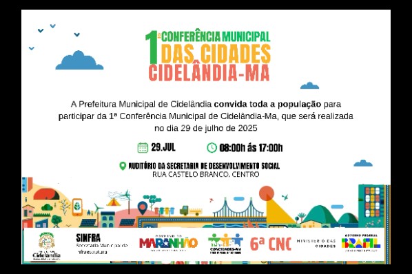 Prefeitura vai realizar 1ª Conferência Municipal das Cidades em Cidelândia